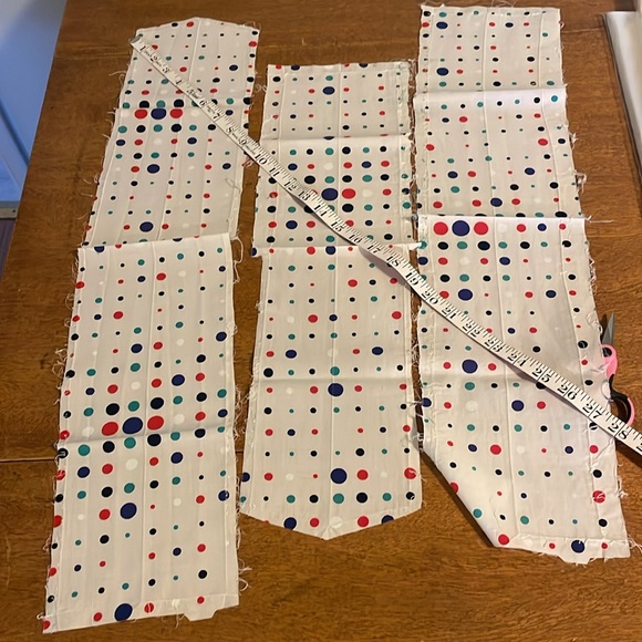 Vintage cotton polka dot fabric, multiple remnants - Picture 7 of 7